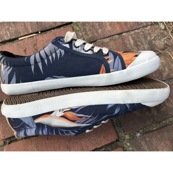 Tommy Bahama Canvas Sneaker Cove Island Blue Floral Size 8 - Picture 7 of 8